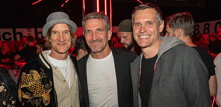 Max Braunmiller, Jakob Faltenbacher und Christian Haidinger bei der Clubweihe der Milch Bar (©Foto: Johannes Ritter)